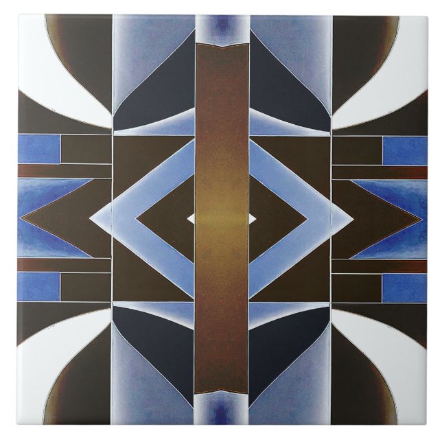 Um padrão geométrico clássico vibrante multicolori (Frente)