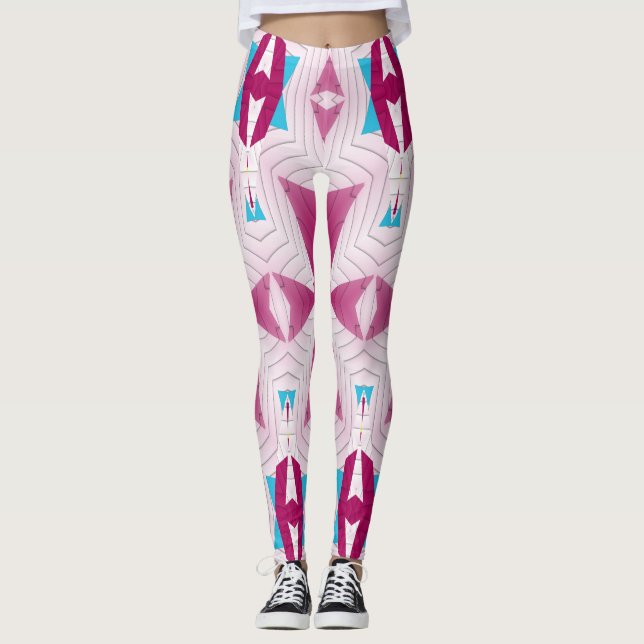 Um padrão geométrico "Ratti_Creative_Arts" Legging (Frente)