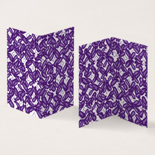 Um padrão simétrico com m branco e roxo