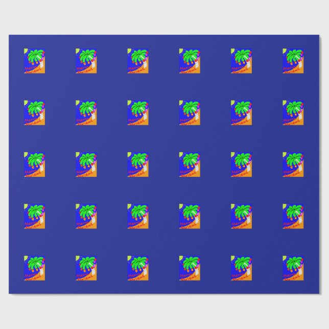 Um papel de embrulho com uma árvore de coco ligada (Aberto)