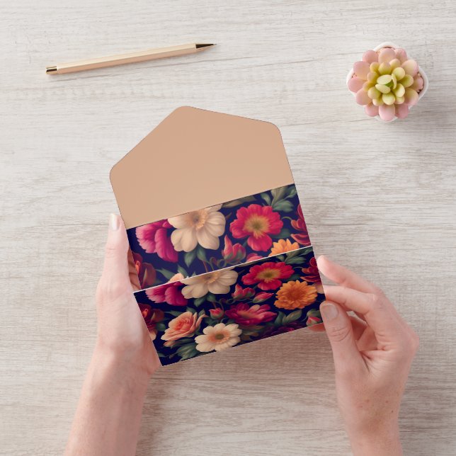 Um papel de parede com um padrão floral  (Vídeo)