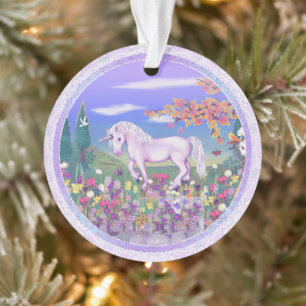 Um paraíso roxo Ornamento acrílico