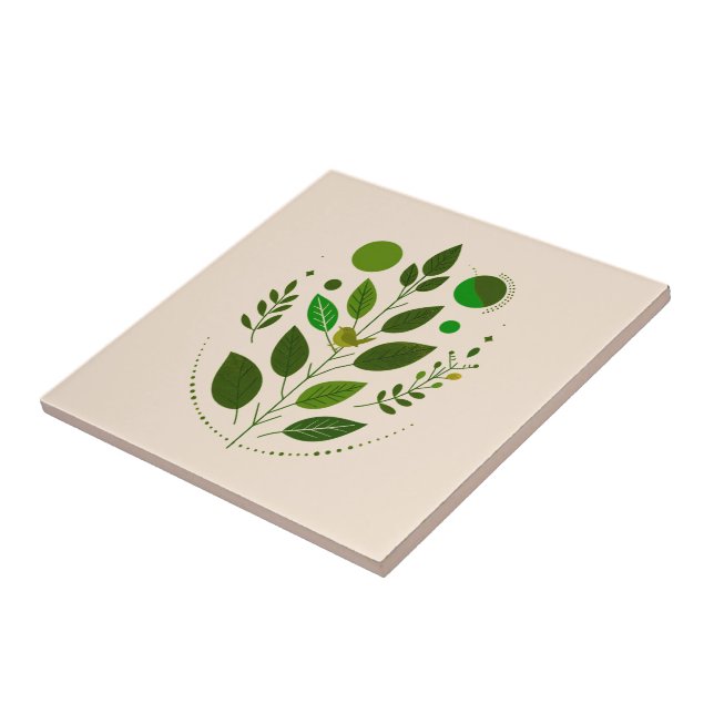 Um passarinho verde e folhas verdes (Lateral)