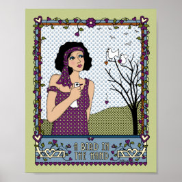 Um pássaro na Poster Hand_A_8x10