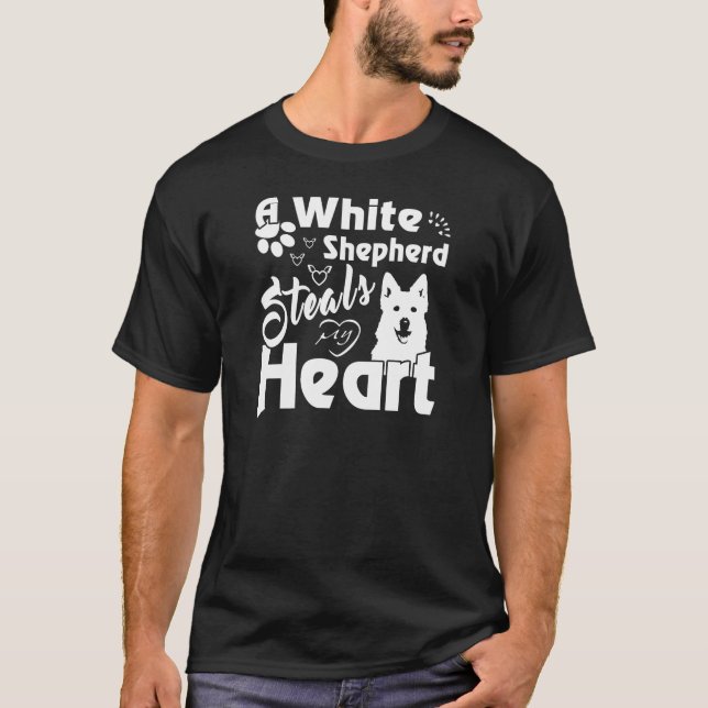 Um pastor branco rouba minha camisa engraçada do (Frente)