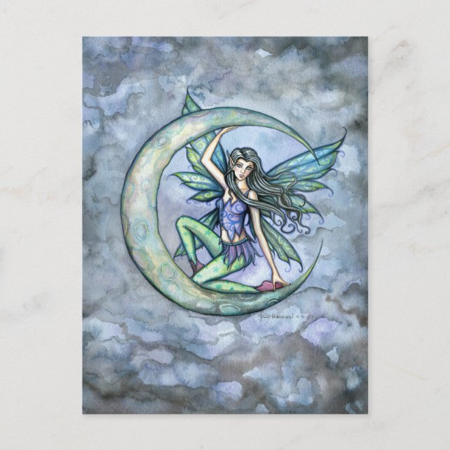 Um Pedaço de Cartão Postal de Arte da Fada da Lua (Frente)