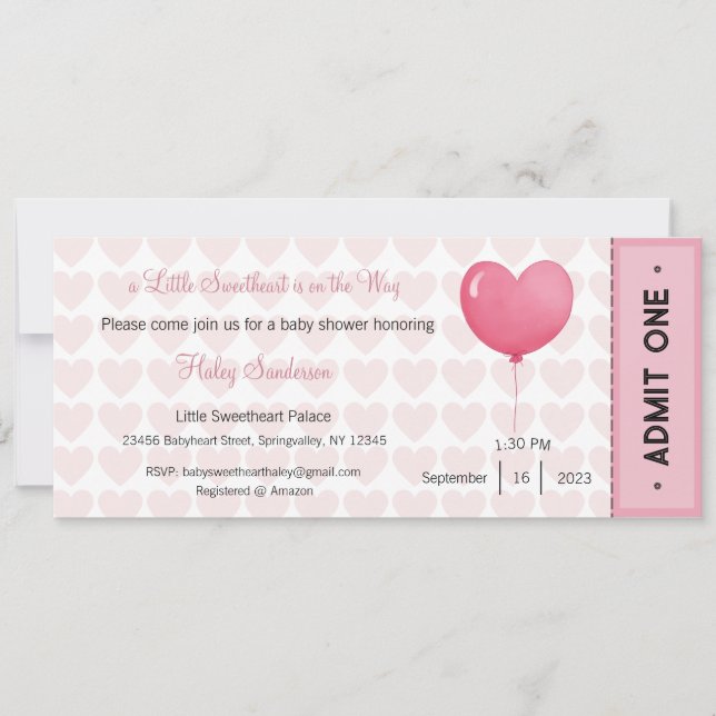 Um Pequeno Amor está a Caminho do Convite (Frente)