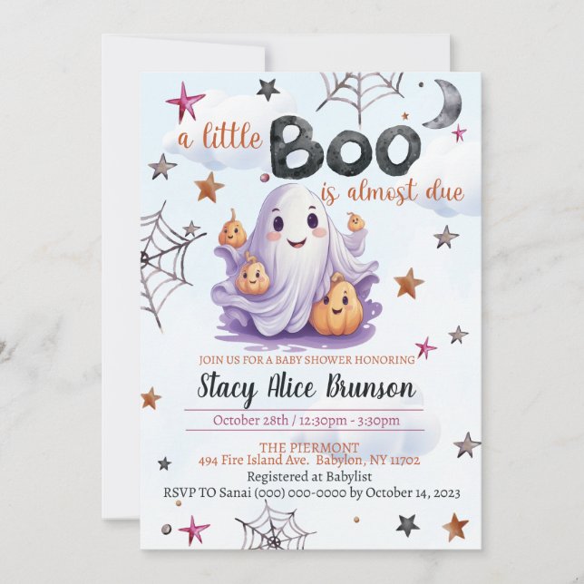 Um Pequeno Boo é um Convite Devido (Frente)