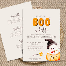 Um Pequeno Boo Halloween Conjunto de Convite de Ch