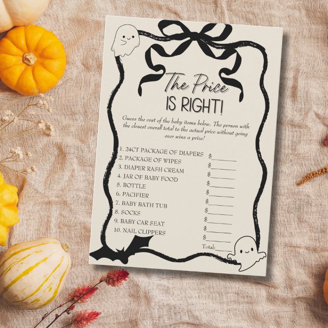 Um Pequeno Boo O Preço É Certo, o cartão de jogo d (A Little Boo The Price Is Right baby game card)