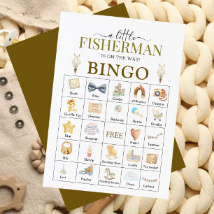 Um Pequeno Cartão de Bingo Chá de fraldas Pescador