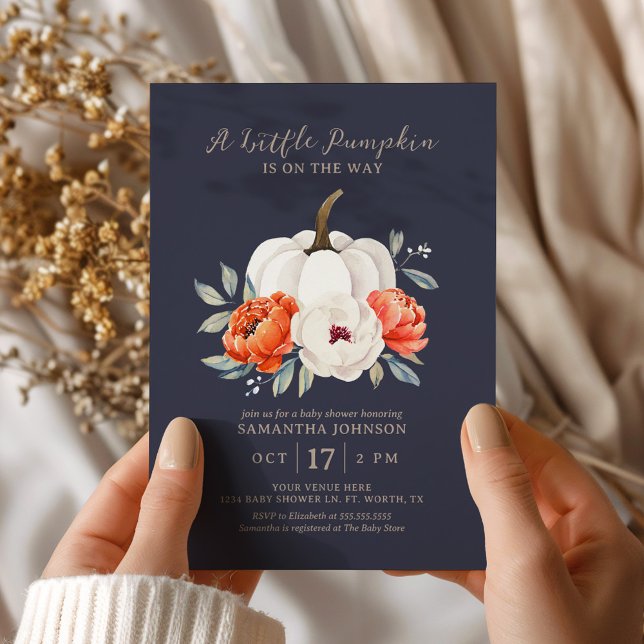 Um Pequeno Convite De Chá de fraldas De Outono (Criador carregado)