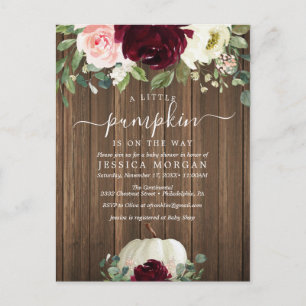 Um Pequeno Convite Para Chá de fraldas De Abóbora