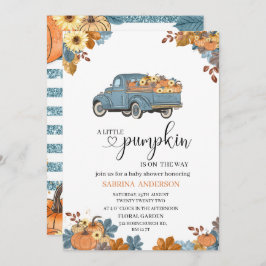 Um pequeno convite para chá de fraldas de abóbora