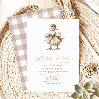 Um Pequeno Convite Para Chá de fraldas De Duckets