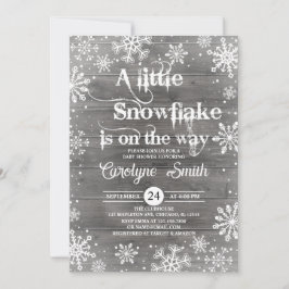 Um Pequeno Convite Para Chá de fraldas De Floco De