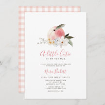 Um pequeno convite para Chá de fraldas de Peach