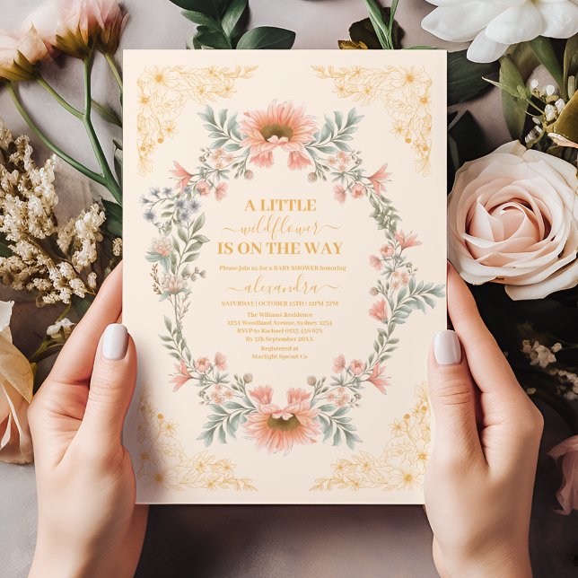 Um Pequeno Convite Para Chá de fraldas De Rapariga (Criador carregado)