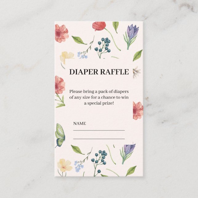 Um Pequeno Convite Para Chá de fraldas De Rapariga (Frente)