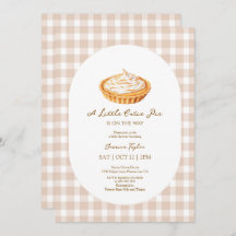 Um Pequeno Convite Para Chá de fraldas Pie Gingham