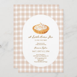 Um Pequeno Convite Para Chá de fraldas Pie Gingham