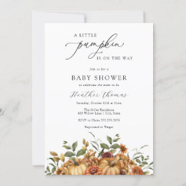 Um pequeno convite para Chás de fraldas de abóbora