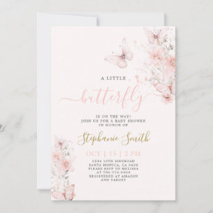 Um pequeno convite para Chás de fraldas de borbole