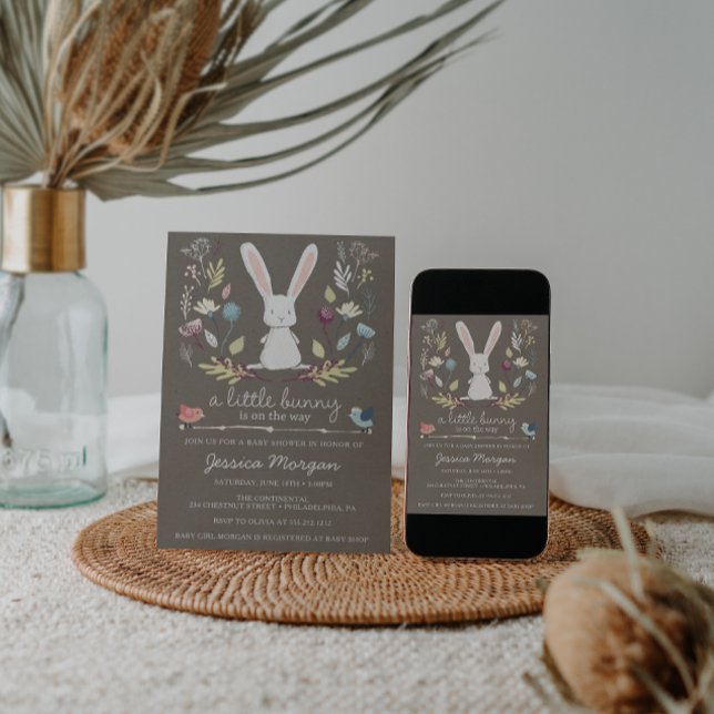 Um Pequeno Convite Para Chás de fraldas De Coelhin (Criador carregado)