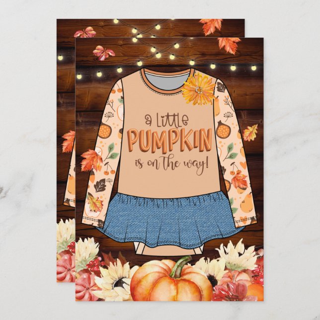 Um Pequeno Convite Para Chás de fraldas Russos De  (Frente/Verso)