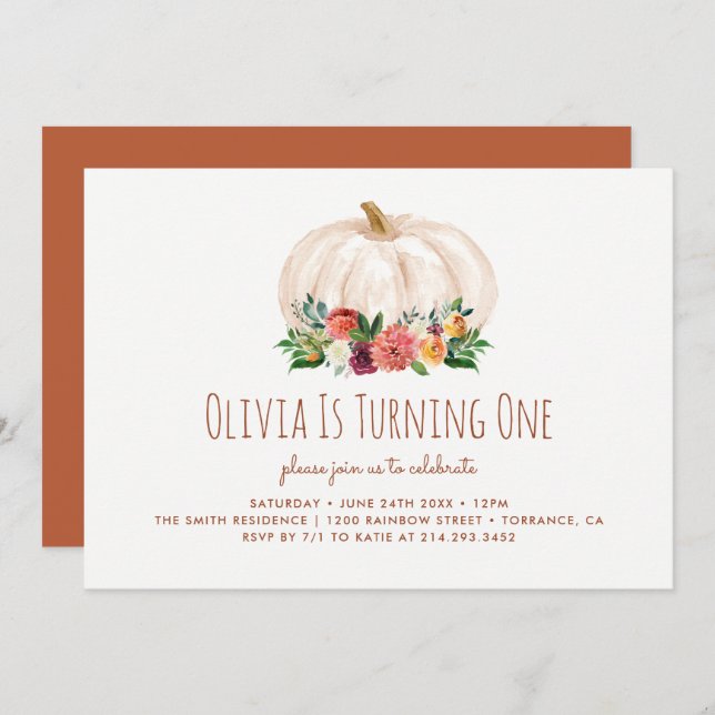 Um Pequeno Convite Para primeiro aniversario De Ab (Frente/Verso)