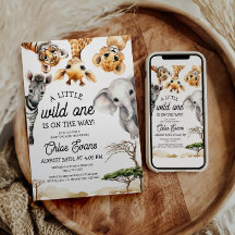 Um Pequeno Convite Selvagem | Chá de fraldas Safar