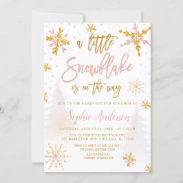 Um Pequeno Floco de Neve Convite Para Chá de frald
