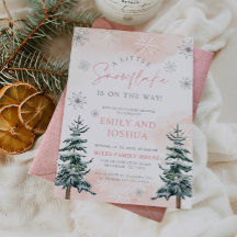 Um Pequeno Floco De Neve Está A Caminho Do Convite