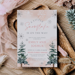 Um Pequeno Floco De Neve Está A Caminho Do Convite