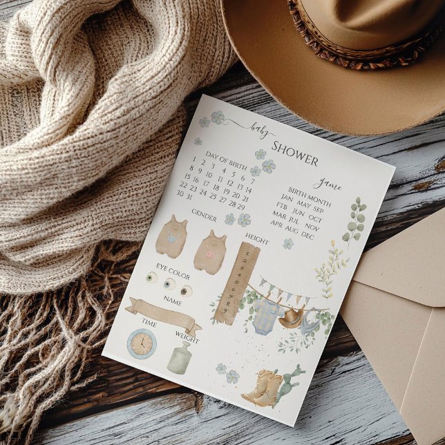 Um Pequeno Jogo de Chá de fraldas De Cowboy (Criador carregado)