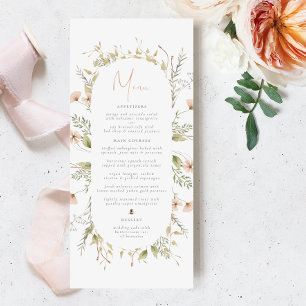 Um Pequeno Menu de Chá de fraldas de Bebê de Flor 