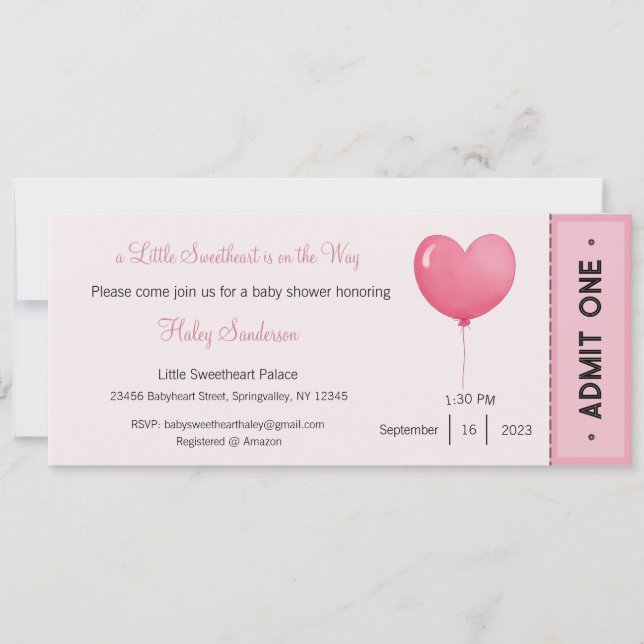 Um Pequeno Namorado está a Caminho Convite (Frente)