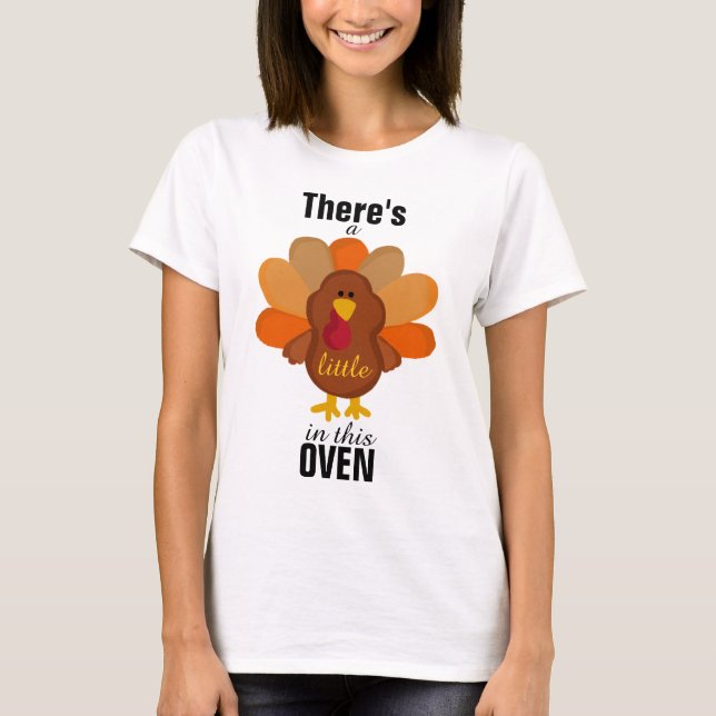 Um pequeno peru - Camiseta de folhas compridas da  (Frente)