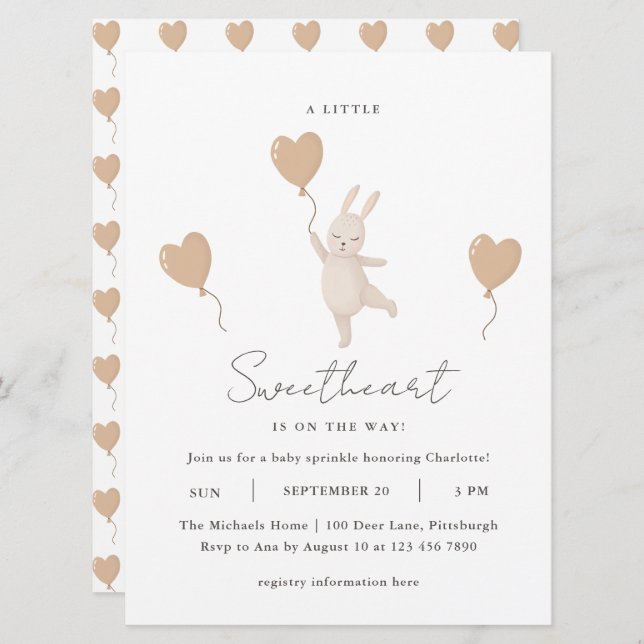 Um Pequeno Queridinho a Caminho Chuveirinho de Beb (Frente/Verso)