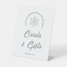 Um Pequeno Sinal de Chá de fraldas Floco de Neve