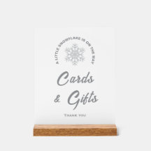 Um Pequeno Sinal de Chá de fraldas Floco de Neve