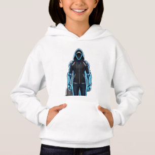 Um personagem com braços robóticos brilhantes