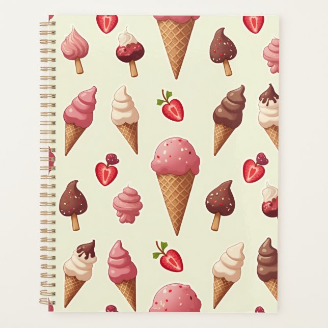 Um planejador com um design rico (Frente)