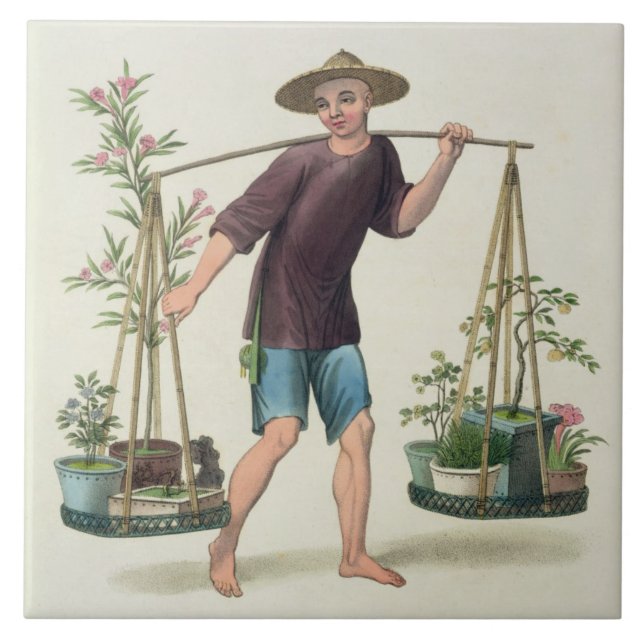 Um porteiro com árvores e flores de fruta, chapeia (Frente)