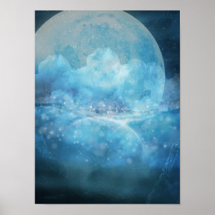 Um Poster azul oceânico