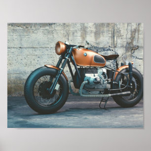 Um poster da motocicleta do vintage