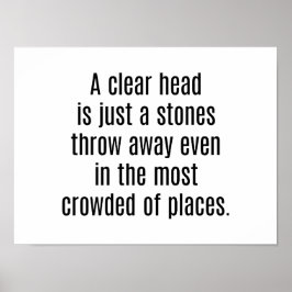 Um Poster de Cabeça Limpa