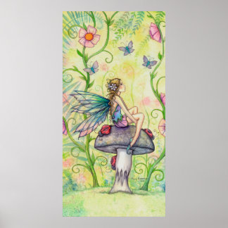 Um Poster de Fada e Joaninhas de um Lugar Feliz 26