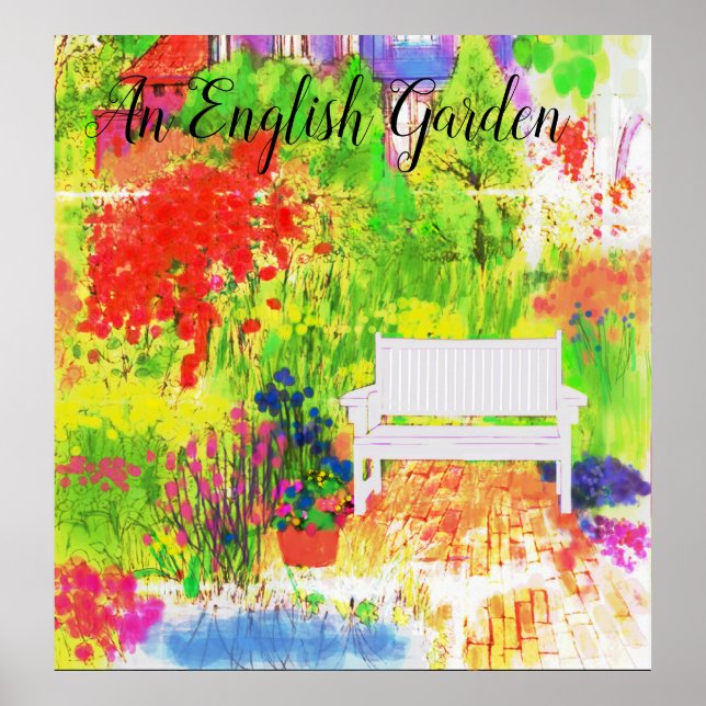 Um Poster de jardim inglês (Frente)