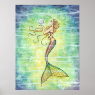 Um Poster de Sereia de Bolha